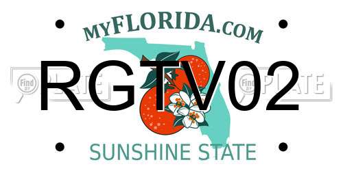 RGTV02 Florida License Plate
