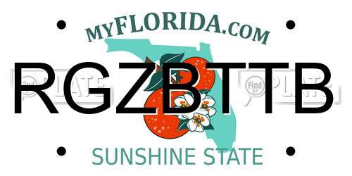 RGZBTTB Florida License Plate