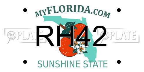 RH42 Florida License Plate