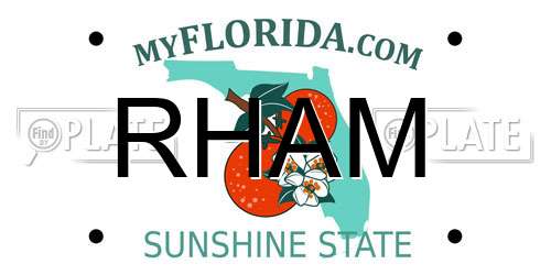 RHAM Florida License Plate