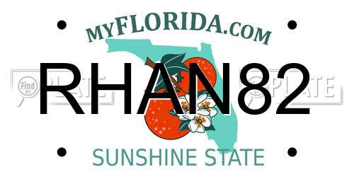 RHAN82 Florida License Plate