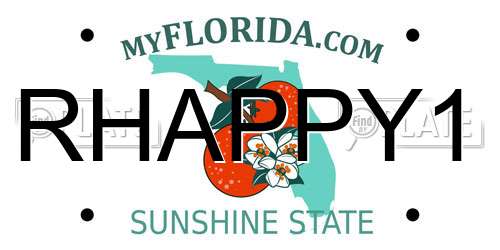 RHAPPY1 Florida License Plate