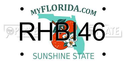 RHBI46 Florida License Plate