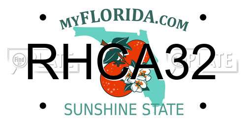 RHCA32 Florida License Plate
