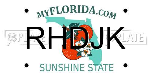 RHDJK Florida License Plate