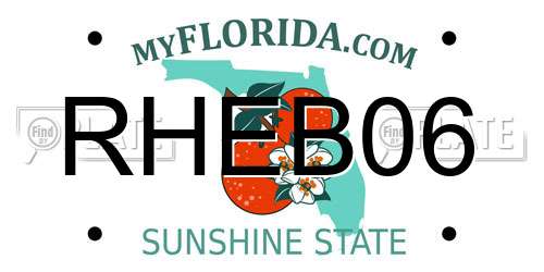 RHEB06 Florida License Plate
