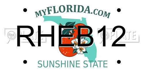 RHEB12 Florida License Plate