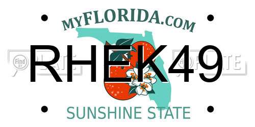 RHEK49 Florida License Plate