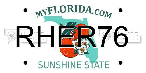 RHER76 Florida License Plate