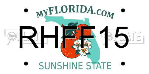 RHFF15 Florida License Plate