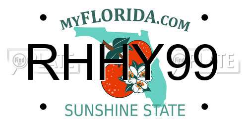 RHHY99 Florida License Plate