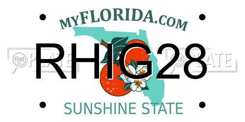 RHIG28 Florida License Plate