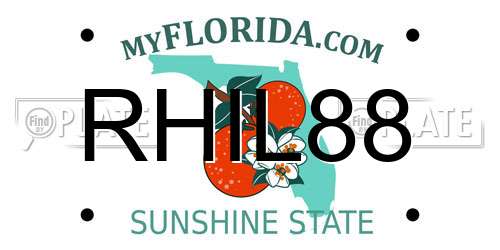 RHIL88 Florida License Plate