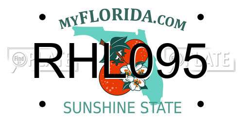 RHL095 Florida License Plate