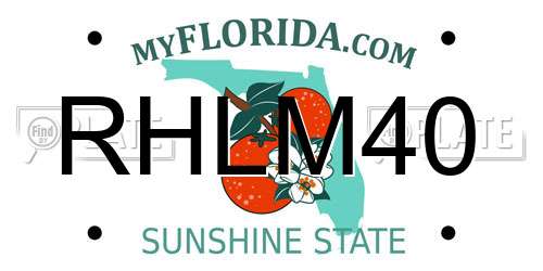 RHLM40 Florida License Plate