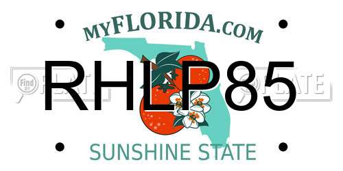 RHLP85 Florida License Plate