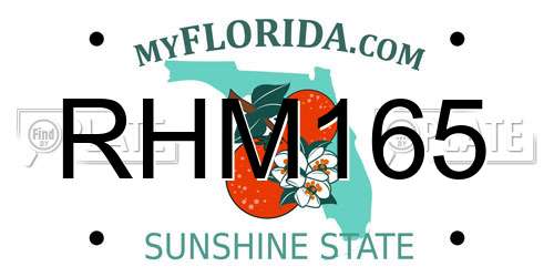 RHM165 Florida License Plate