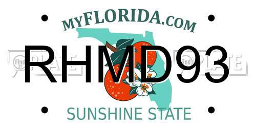 RHMD93 Florida License Plate