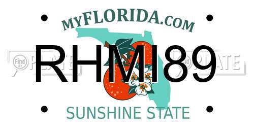 RHMI89 Florida License Plate