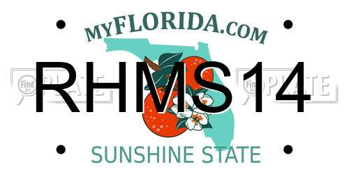 RHMS14 Florida License Plate