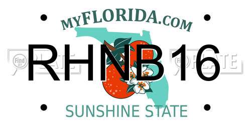 RHNB16 Florida License Plate