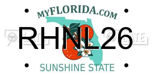 RHNL26 Florida License Plate
