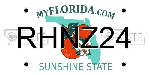 RHNZ24 Florida License Plate