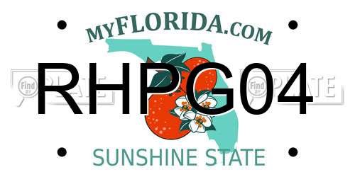 RHPG04 Florida License Plate