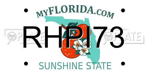 RHPI73 Florida License Plate