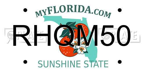 RHQM50 Florida License Plate