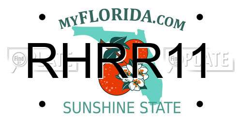 RHRR11 Florida License Plate
