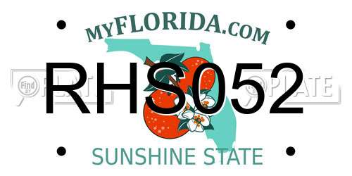 RHS052 Florida License Plate