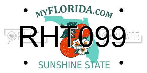 RHT099 Florida License Plate