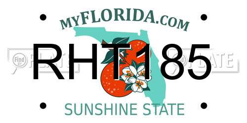 RHT185 Florida License Plate
