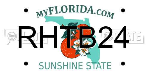 RHTB24 Florida License Plate