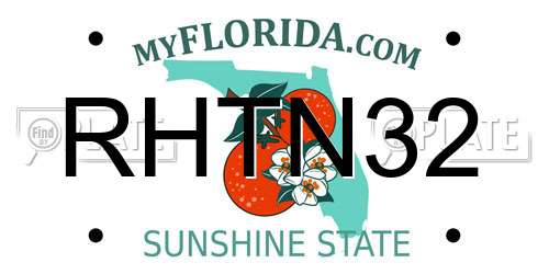 RHTN32 Florida License Plate
