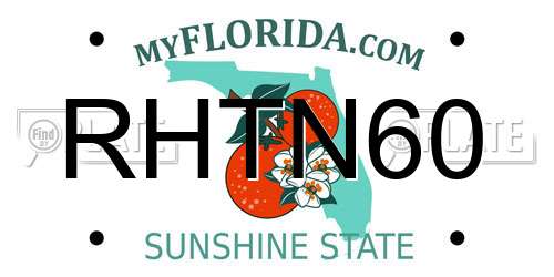 RHTN60 Florida License Plate