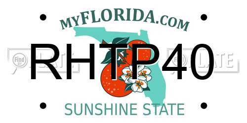RHTP40 Florida License Plate