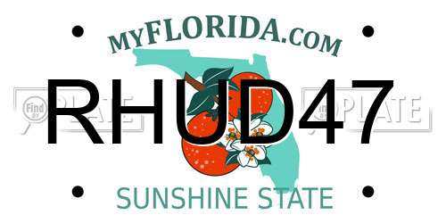 RHUD47 Florida License Plate