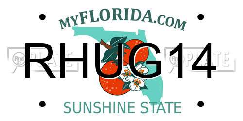 RHUG14 Florida License Plate