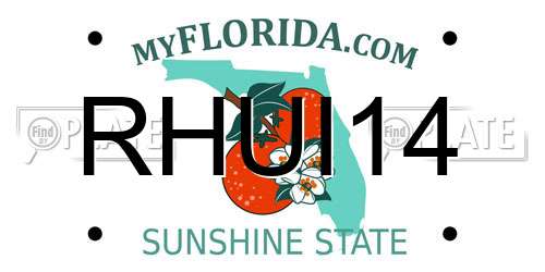 RHUI14 Florida License Plate