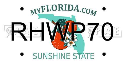 RHWP70 Florida License Plate