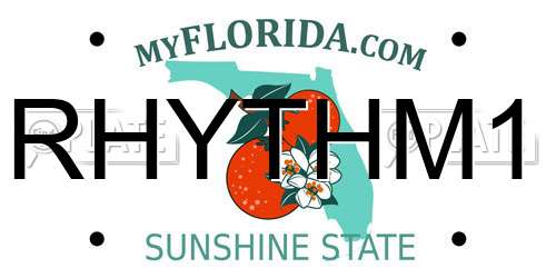 RHYTHM1 Florida License Plate