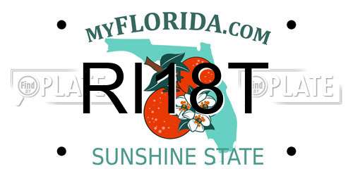 RI18T Florida License Plate