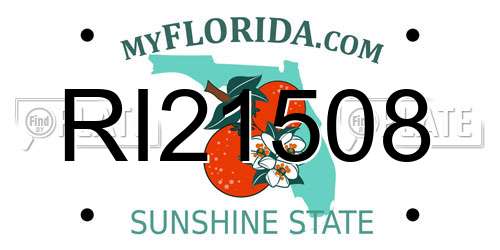 RI21508 Florida License Plate