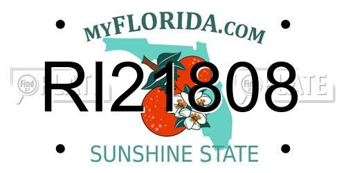 RI21808 Florida License Plate