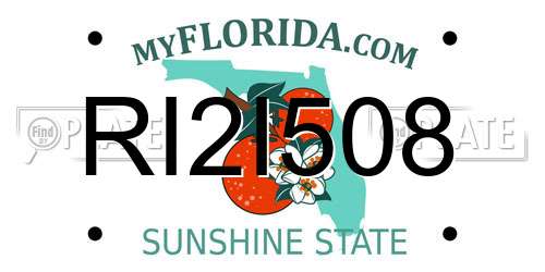 RI2I508 Florida License Plate