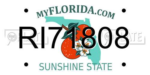 RI71808 Florida License Plate