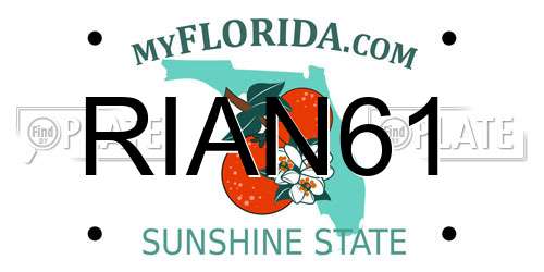 RIAN61 Florida License Plate