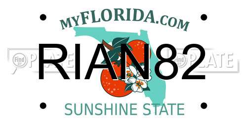 RIAN82 Florida License Plate